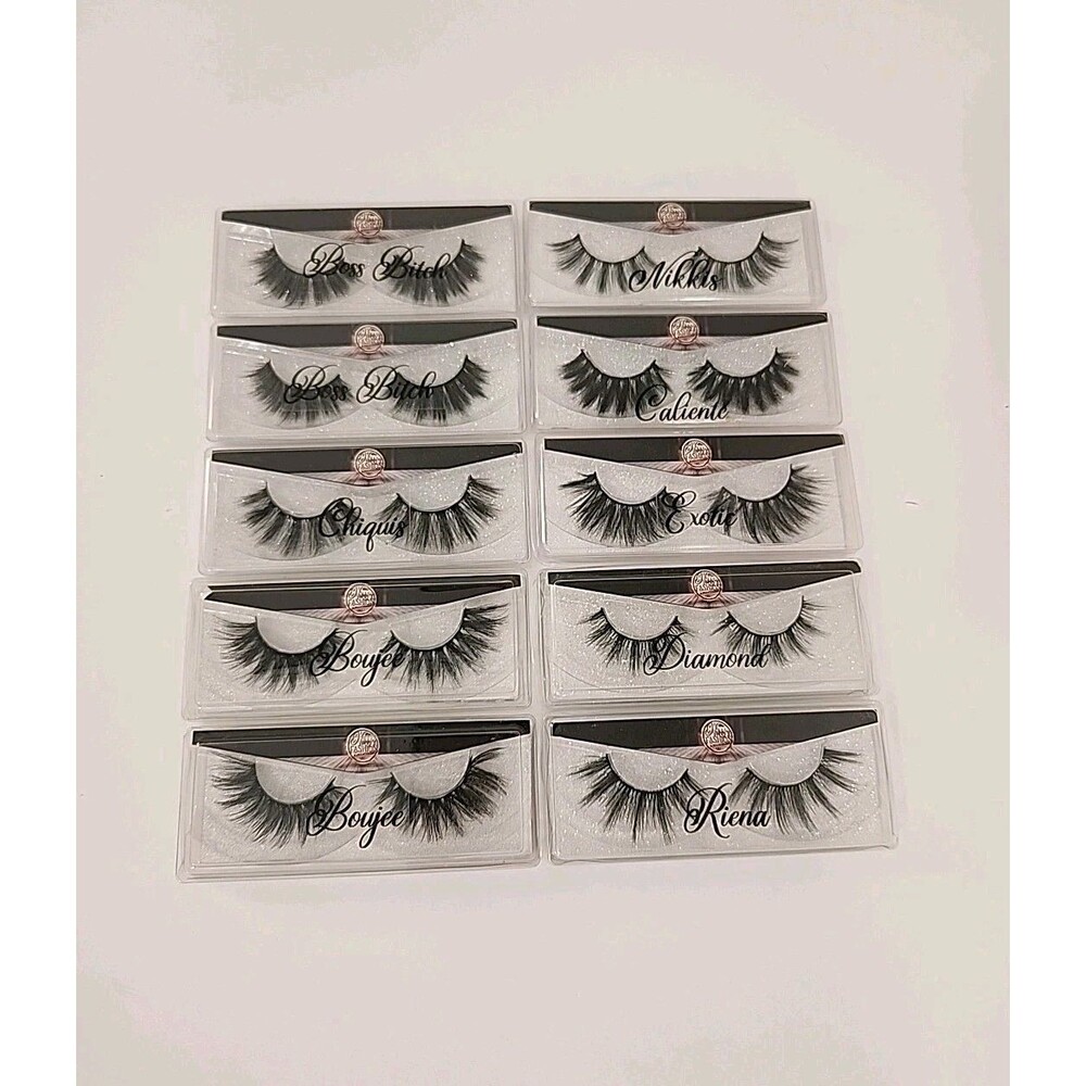 Nikki's Fashion Cosmetics False Lashes Lot of 10 Sets NEW Assorted Different One